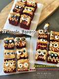 Googly Eyes Pumpkin Cheese Red Velvet Brownies