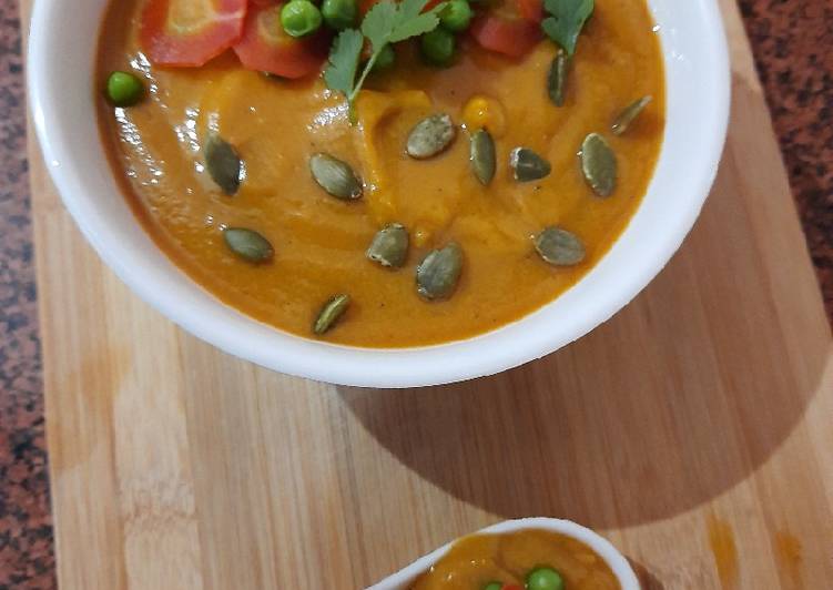 Carrot and peas soup