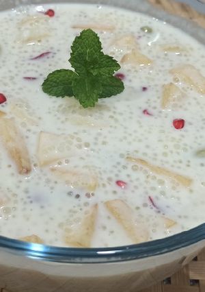 ফ্রুটস উইথ সাবুদানার ডেজার্ট (fruits with sabudanar dessert recipe in Bengali) রেসিপির প্রধান ছবি