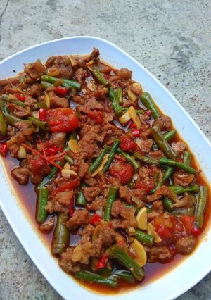 Foto resep Tumis daging sapi dan kacang panjang
