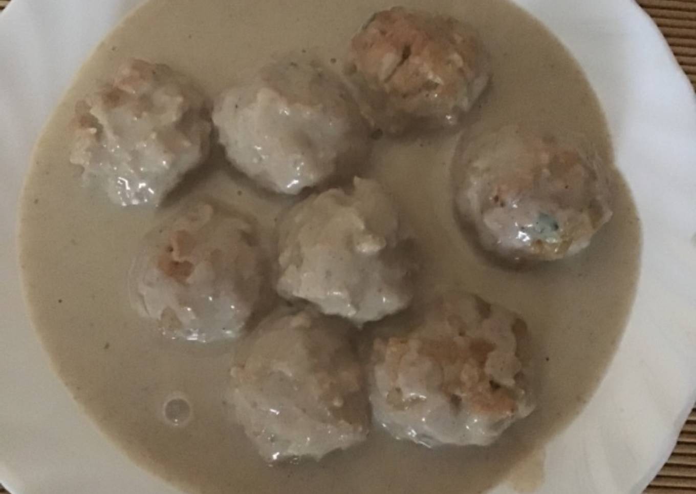 Albóndigas de soja texturizada en salsa de champiñones Thermomix