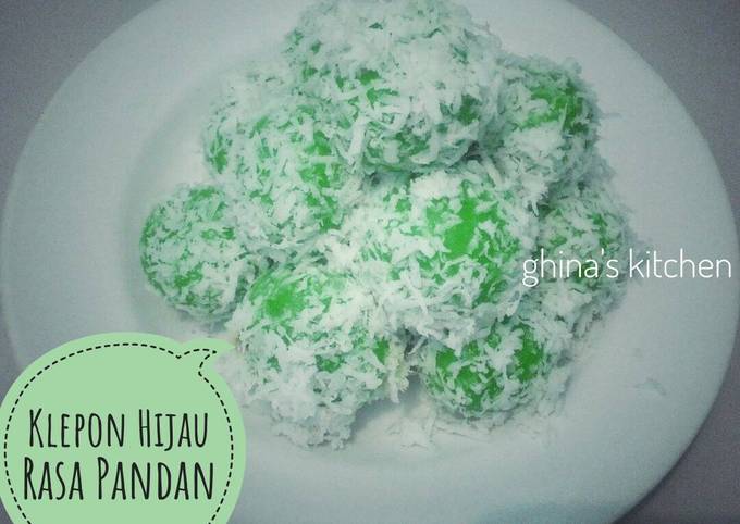 Resep Klepon Hijau Simple Oleh Ghinas Kitchen ♨ Cookpad