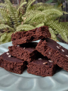 Una foto de Brownies de calabaza saludables sin azúcar 🍫