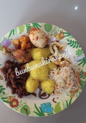 Foto resep Nasi Kuning Komplit Ala Bunbun