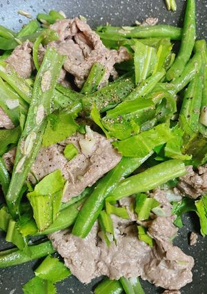 Hình của món Thịt Bò Xào Đậu Ve.
