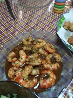Una foto de Langostinos Caramelizados