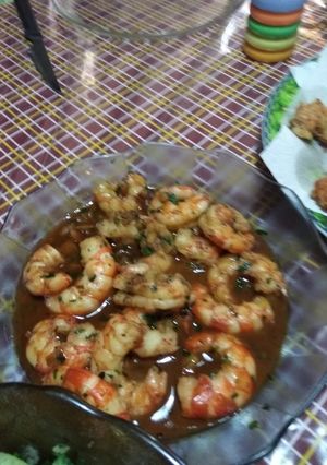 Una foto de Langostinos Caramelizados