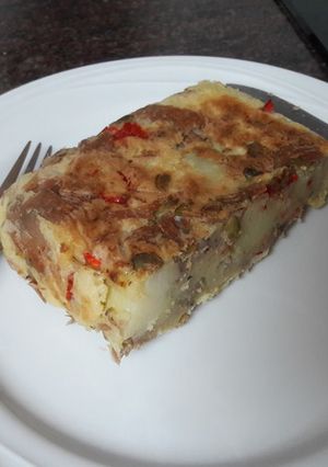 Una foto de Pastel de macarrones sin gluten vegano