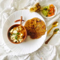 A picture of PAPAD Ki SABJI With paratha 😋.