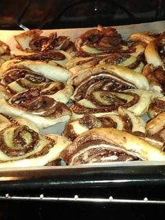 Leveles tésztából kakaós csiga recept fotója