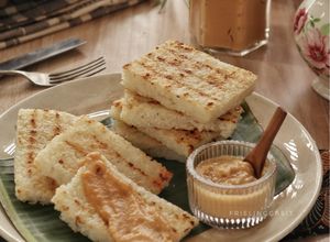 Foto resep Jadah Bakar ft Selai Srikaya