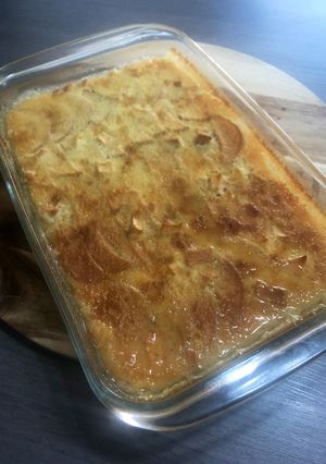 Una foto de Leche asada con manzanas