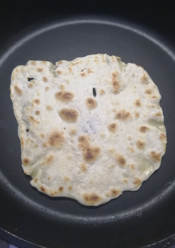 عکسی از دستور نان لواش تابه ای