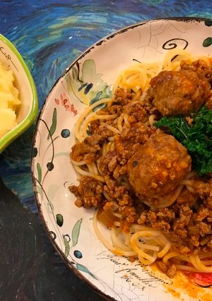 A picture of Meatballs with Meat Sauce.