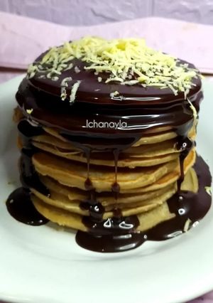 Foto resep Pancake pisang coklat simple