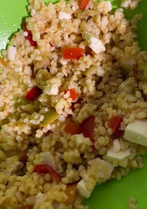 Görög bulgursaláta, IR-barát, diétás recept fotója