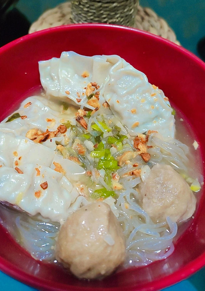Foto resep Bihun pangsit kuah bening