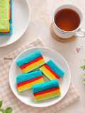 Rainbow cake kukus Ny Liem