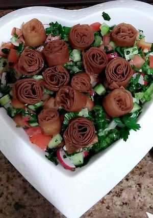 A picture of Fattoush Salad for Ramadan 🥗.