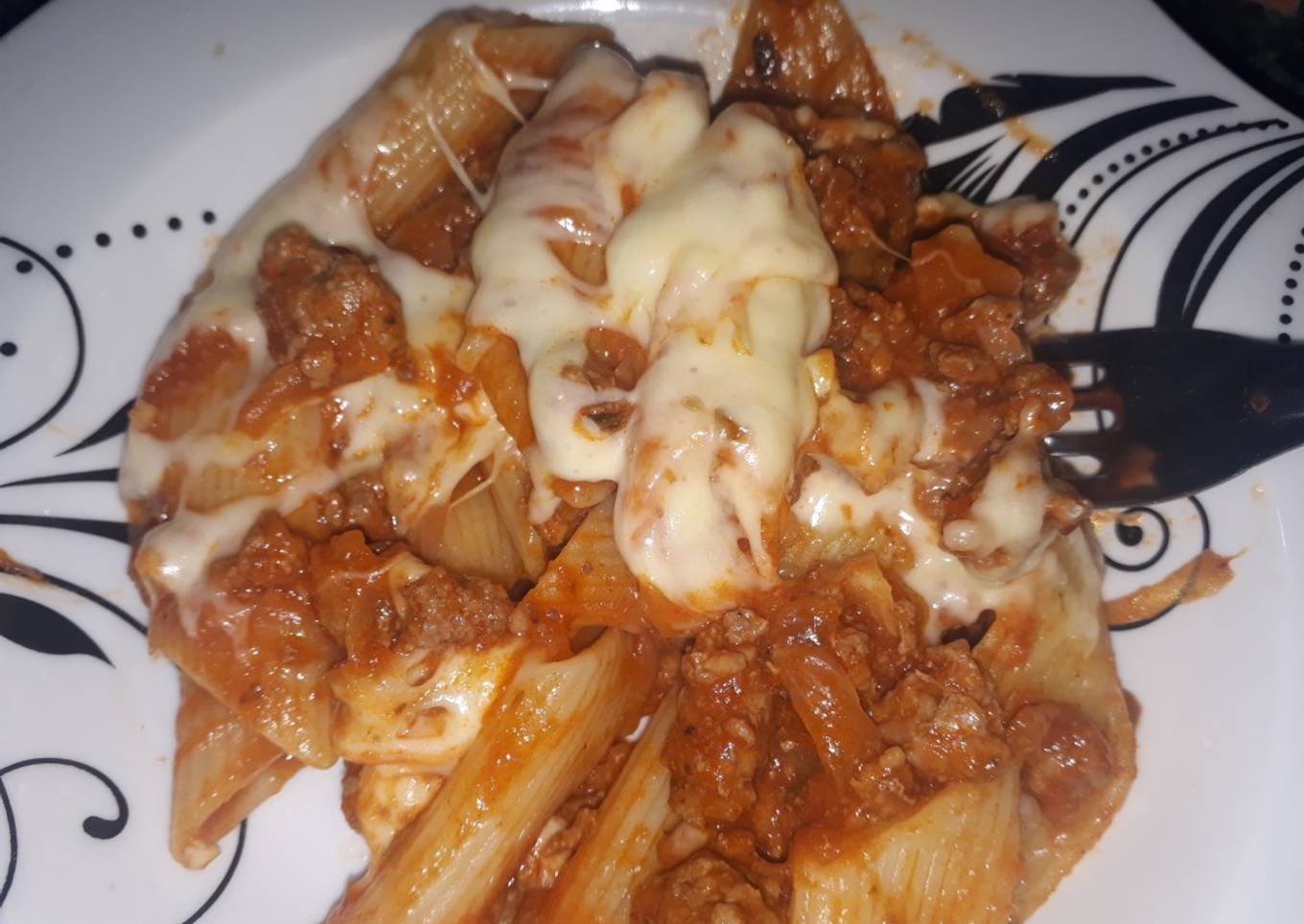 Macarrones con Carne Picada y Queso