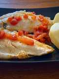 Bocinegro con vinagreta de tomate