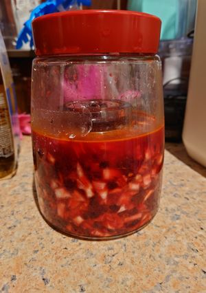 A picture of Fermented Harissa Beetroot & Cabbage.