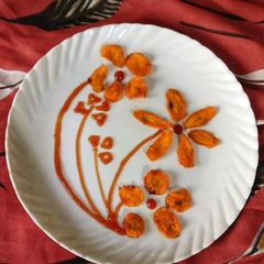 A picture of Baked carrot chips.