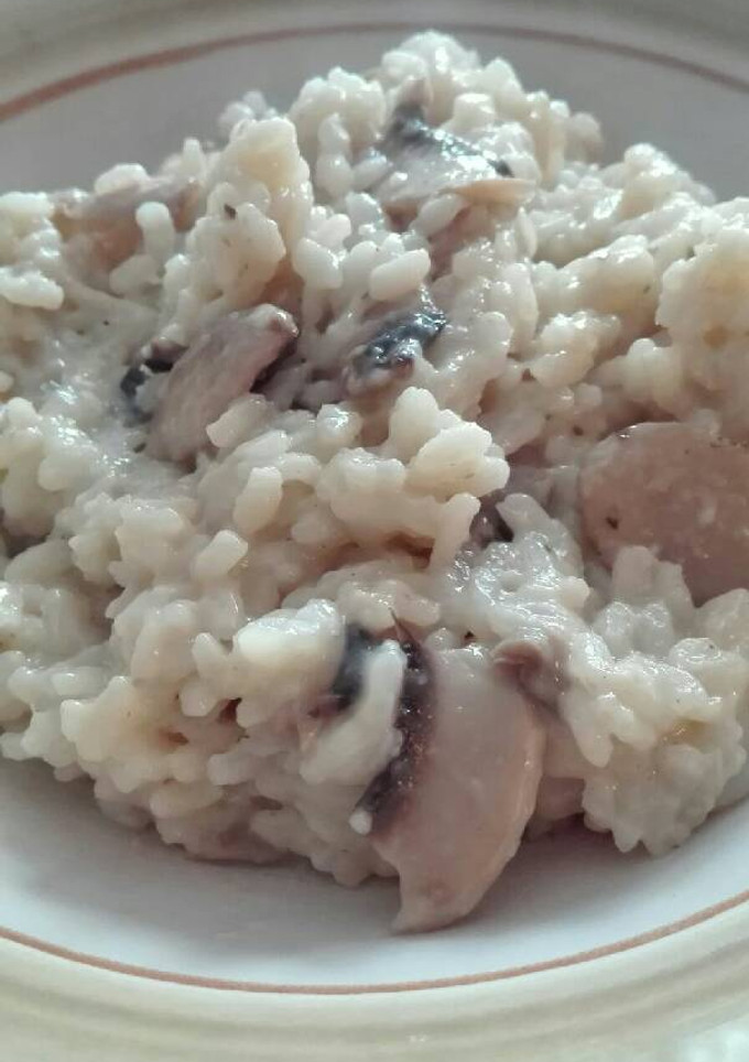 Una foto de Risotto con champiñones