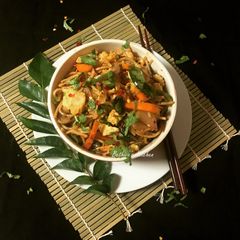 A picture of Egg Noodles in Spicy South Indian Flavour.