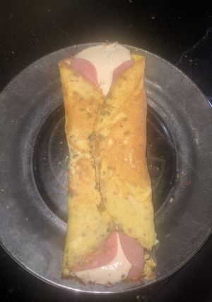 Una foto de Omelette de jamón y queso