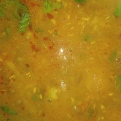 A picture of Punjabi fry moong daal.