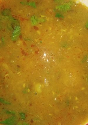 A picture of Punjabi fry moong daal.