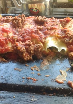 Una foto de Canelones de verdura y carne