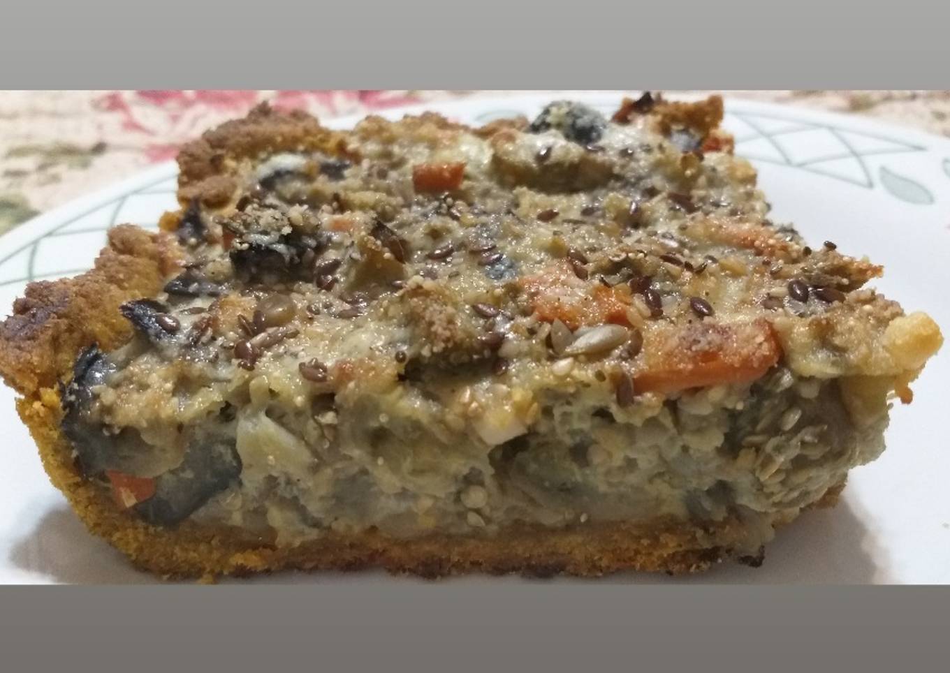 Tarta de berenjenas Gourmet! con masa integral casera