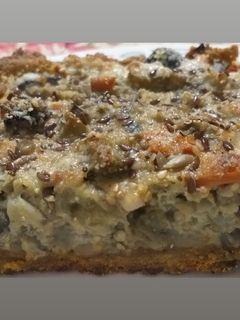 Una foto de Tarta de berenjenas Gourmet! con masa integral casera