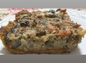 Una foto de Tarta de berenjenas Gourmet! con masa integral casera