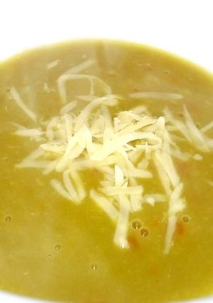 Una foto de Sopa crema de arvejas