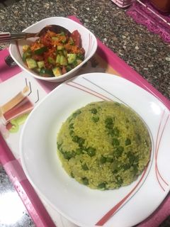 صورة لوصفة رز اصفر بالبسله 😁😁