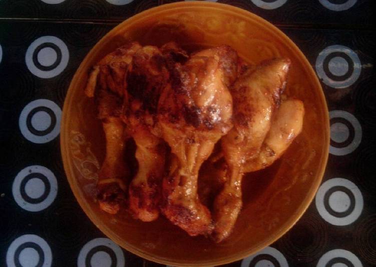 Bagaimana Membuat Ayam panggang pedas manis yang Lezat