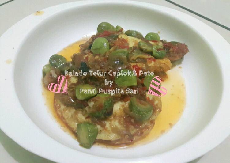 Resep masakan Balado telur ceplok &amp; pete | Langkah Membuat Balado telur ceplok &amp; pete Yang Enak Banget