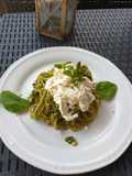 🇮🇹Spaghetti pesto e stracciatella