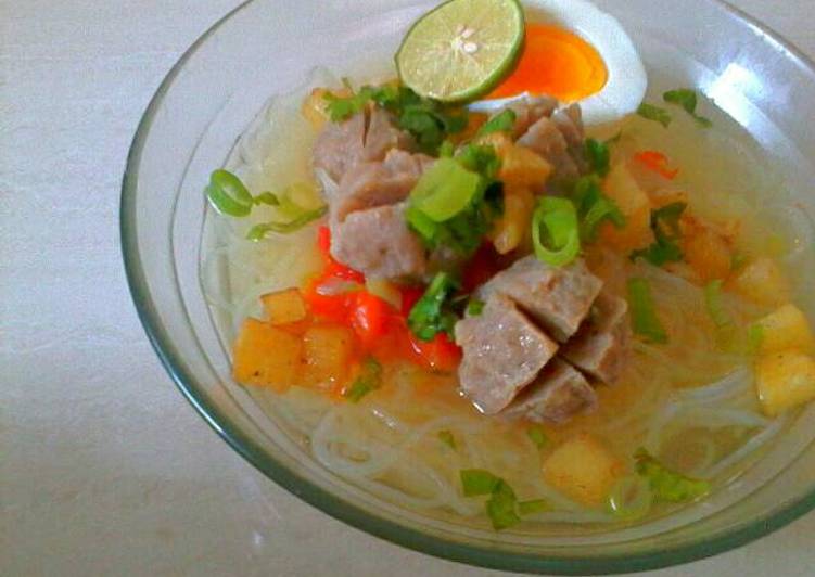 Bihun Kuah+Baso Sederhana