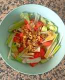 Ensalada con vinagreta de miel y mostaza