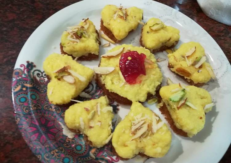 Crunchy kalakand bites