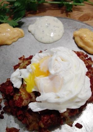 Una foto de Nidos de patata - Desayuno inglés (Hash brown)