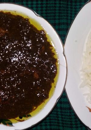 عکسی از دستور فسنجون با مرغ