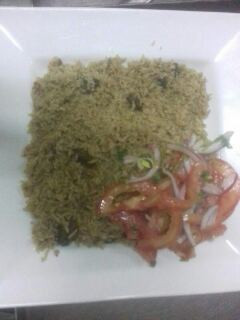 A picture of Pilau And Simple Kachumbari.