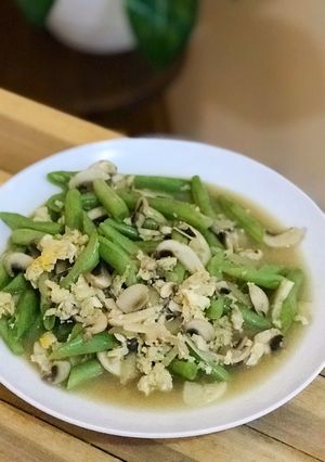 Foto resep Tumis Buncis Jamur Telur