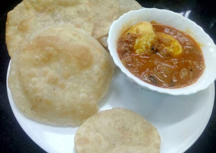 Simple Way to Make Perfect Poori with Egg Roast