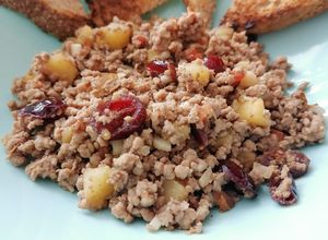 Una foto de Picadillo Regina (Con manzana, almendra y arándanos) 👌🏼🤤